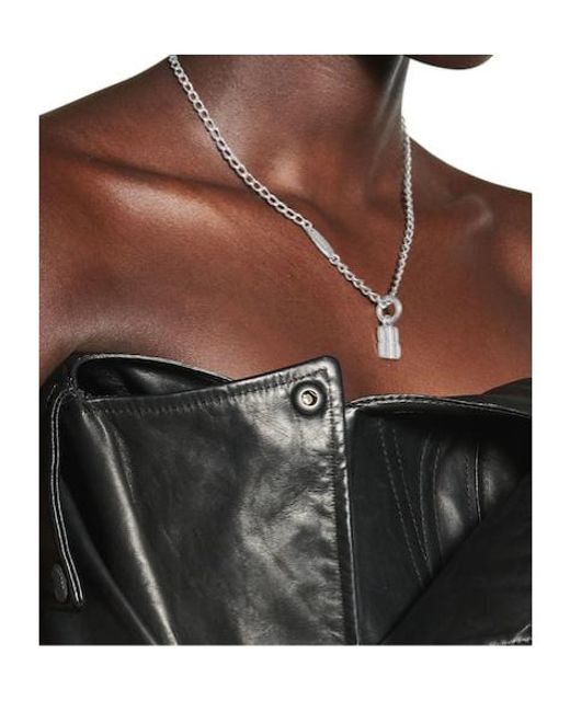 Balenciaga Metallic Nano Thin Necklace for men