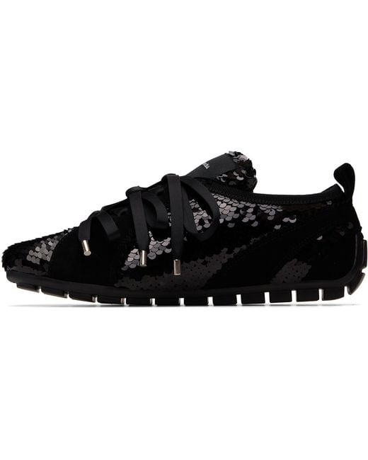 Simone Rocha Black Ballerina Grip Trainer Sneakers