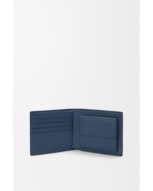 Loewe Blue Bifold Coin Wallet for men