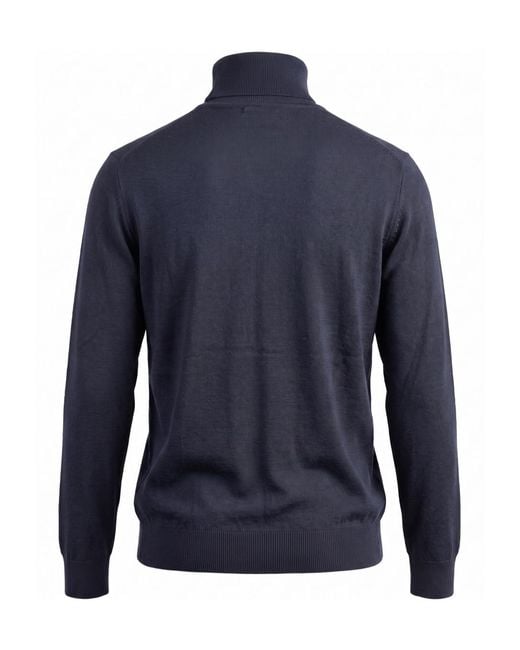 Altea Blue Roll-Neck Wool Sweater for men