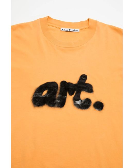 Acne Orange T-Shirt Graphique