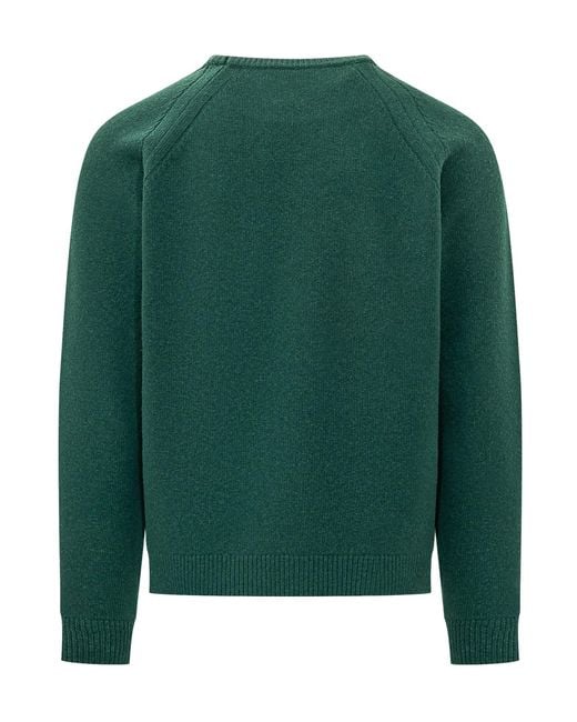 J.W. Anderson Green Jw Anderson Logo Intarsia Knitted Sweater for men