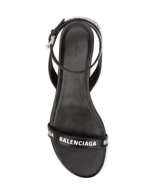 Balenciaga White Printed Sandals