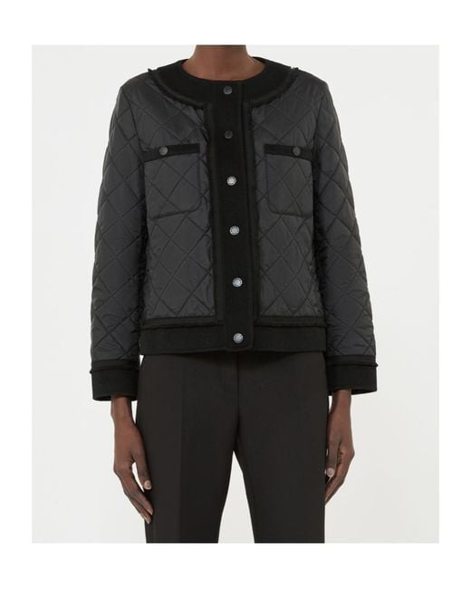 Weekend by Maxmara Black Short Quilted Jacket