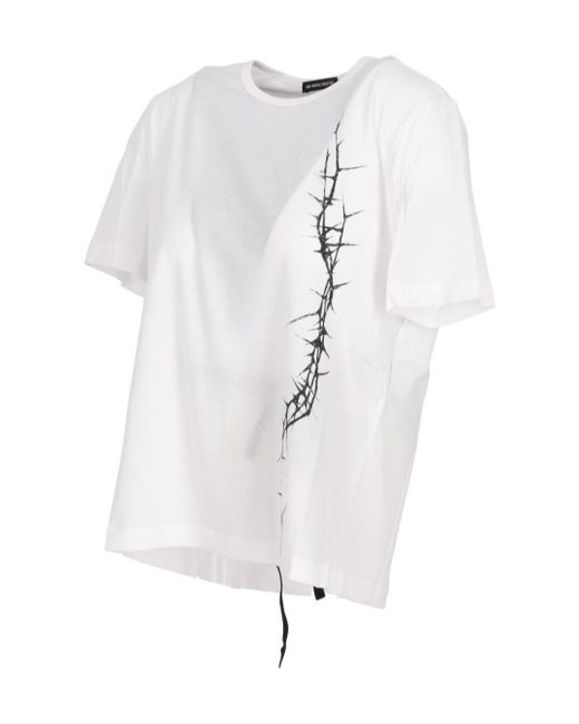 Ann Demeulemeester White Fanie Standard Fit T-Shirt