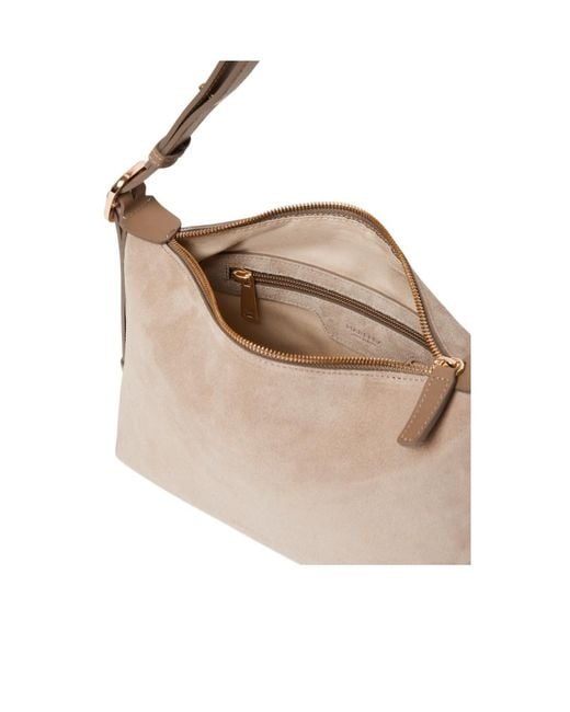 Marella Natural Compact Suede Bag