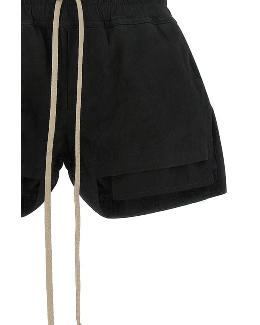 Rick Owens Black Drawstring Shorts