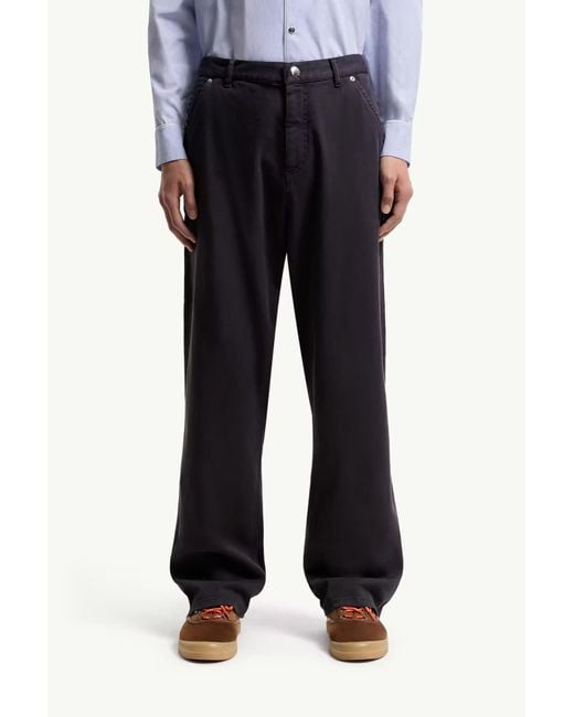 Moncler Blue Baggy Cargo Pants for men