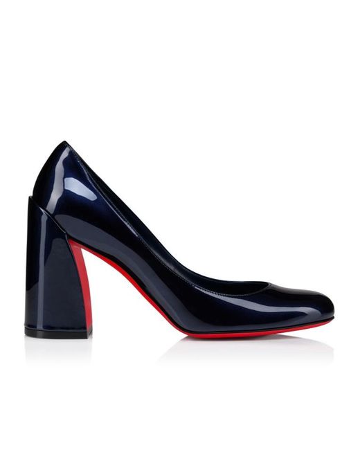 Christian Louboutin Blue Miss Sab Patent Leather Pumps 85