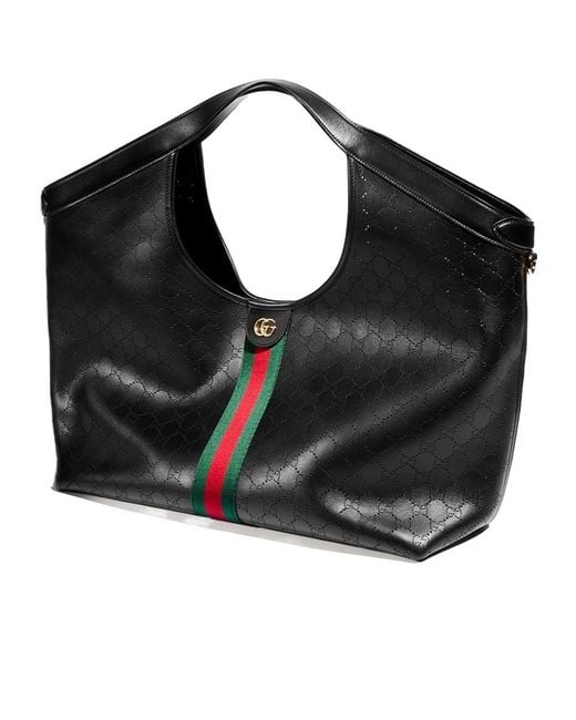 Gucci Black Giglio Large Tote Bag