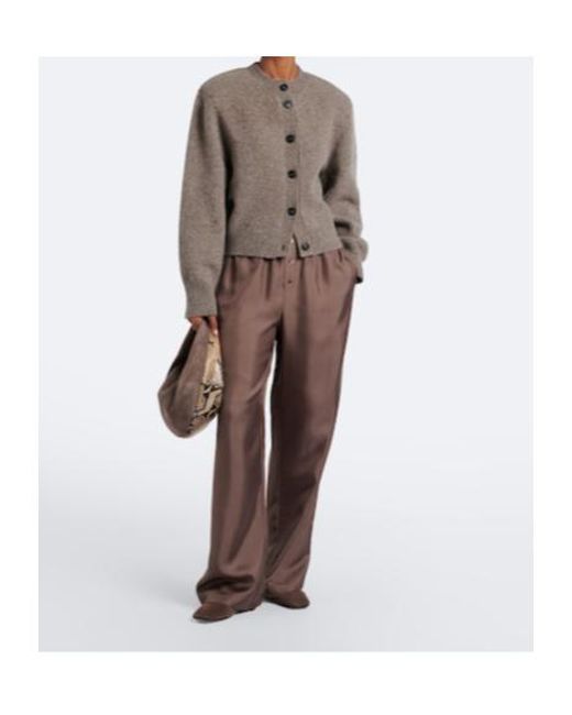 Rohe Brown Silk Straight Pants