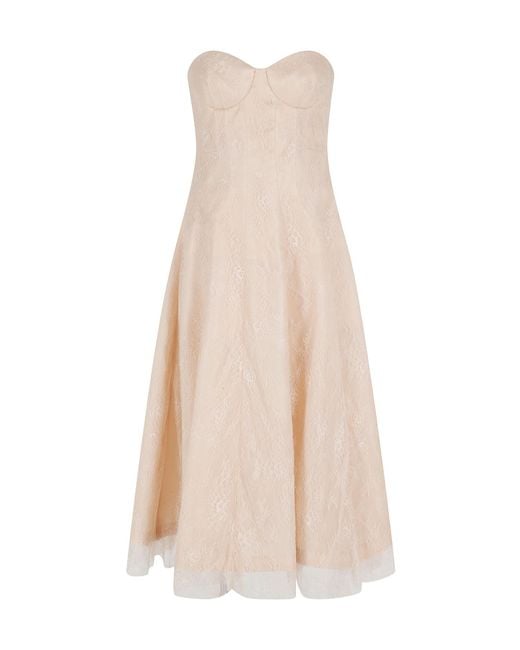 Alberta Ferretti Natural Tube Top Dress