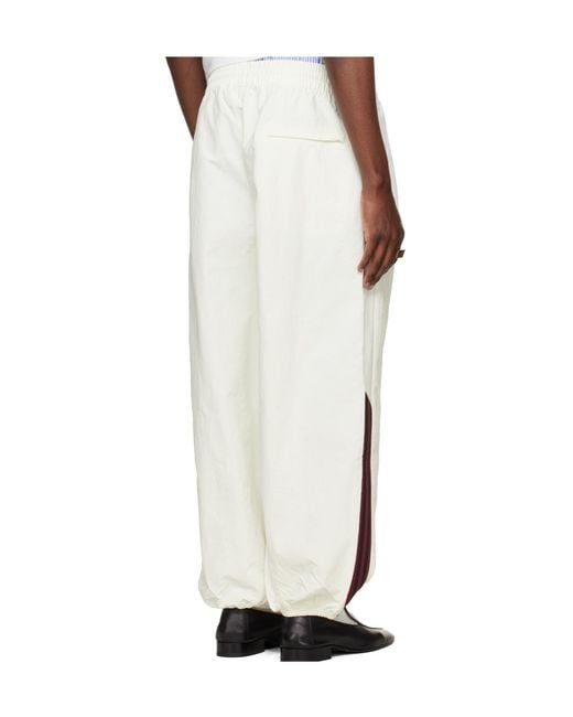 ADIDAS X WILLY CHAVARRIA White Willy Chavarria X Adidas Originals Collaboration Woven Elastic Waist Track Pants for men