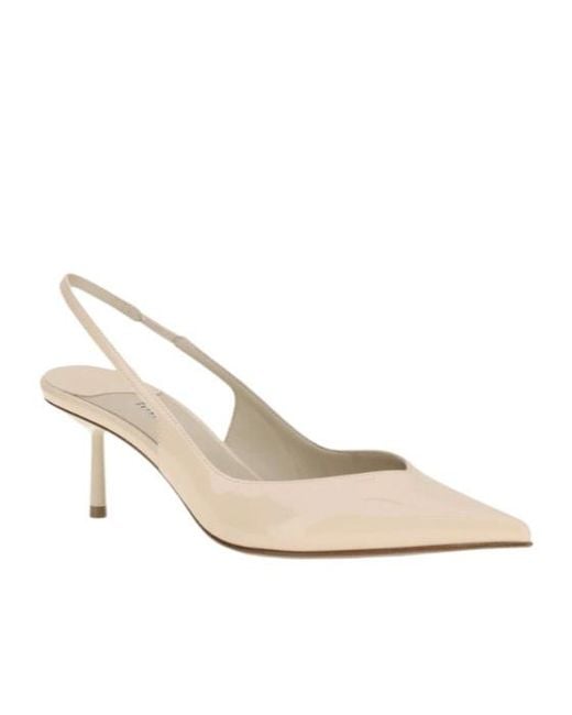 Le Silla White Pointed-Toe High-Heeled Sandals