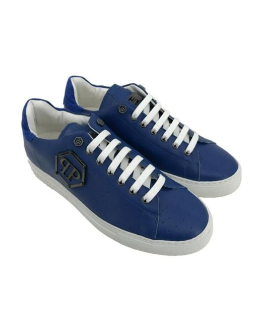 Philipp Plein Blue Logo Details Casual Sneakers for men