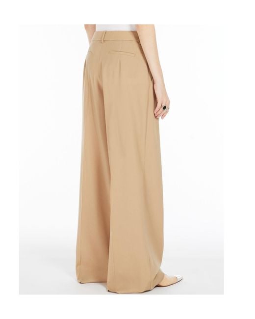 Sportmax Natural Vela Wide Leg Pants