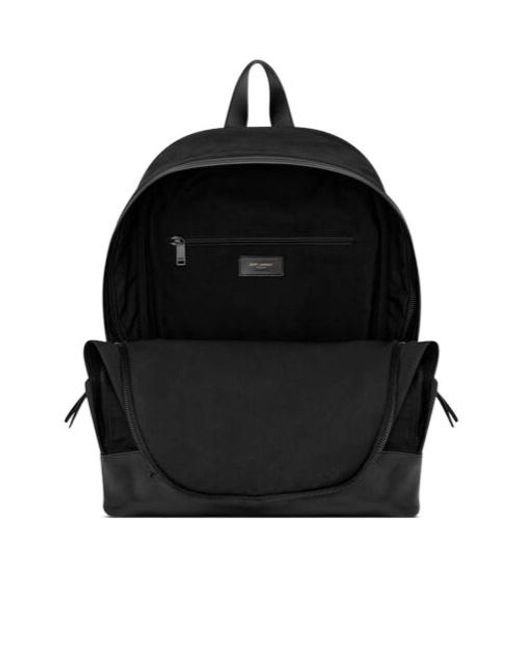 Saint Laurent Black City Zip-Up Backpack for men