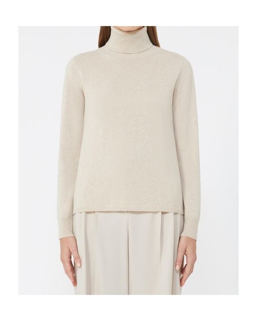 Max Mara White Studio Roll-Neck Knitted Jumper