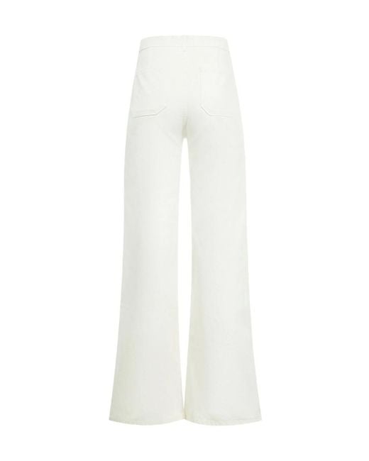 Nili Lotan White Belt Loop Jeans