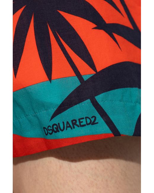 DSquared² Orange Summer Lovers Sunset Shorts for men