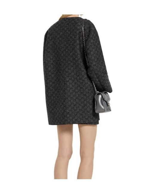Gucci Black Gg Boutonné Wool Tweed Jacket
