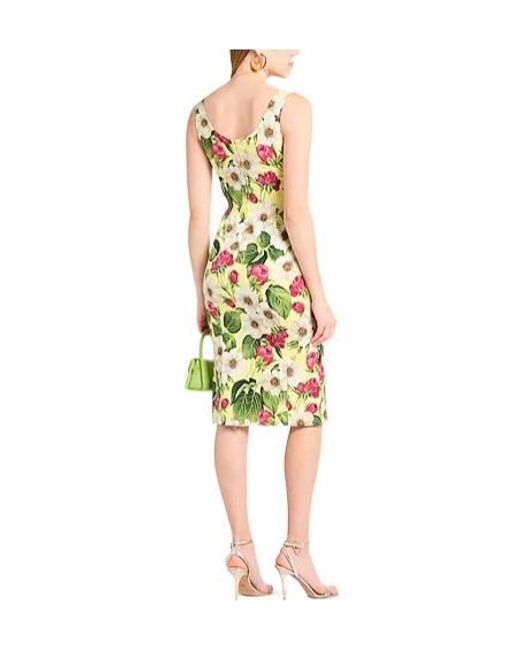 Dolce & Gabbana Metallic Floral Dress