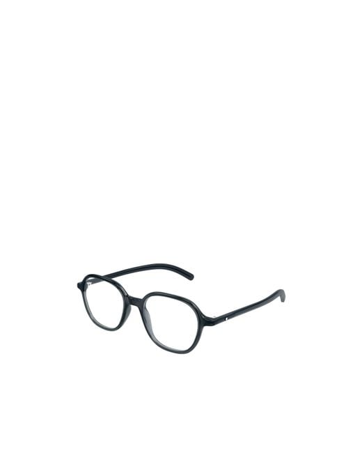 Montblanc White Eyewear Square Frame Glasses for men