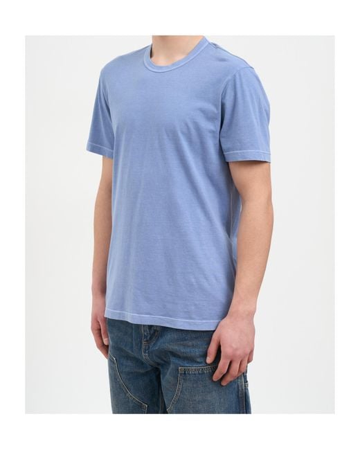 James Perse Blue Crew Neck Short-Sleeved T-Shirt for men