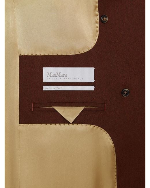 Max Mara Brown Double-Breasted Long-Sleeved Jacket