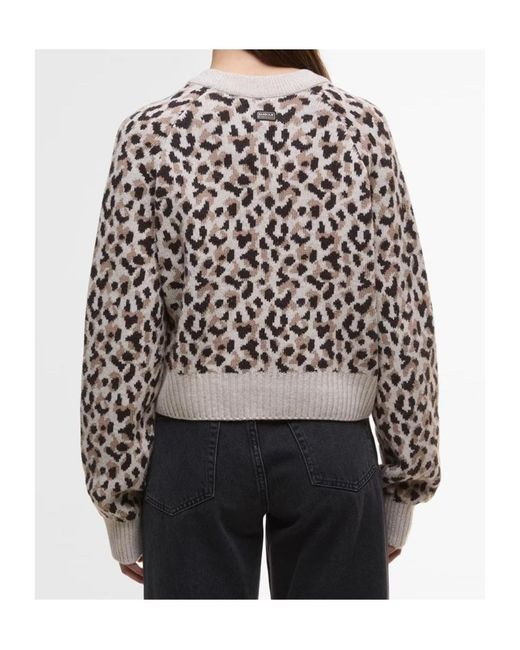 Barbour Black Harley Printed Crew Jumper