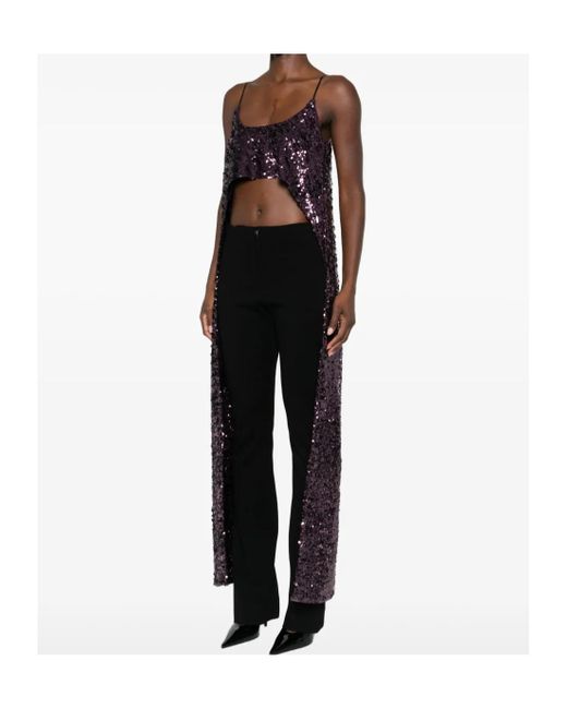 Rabanne Purple Sequined Top
