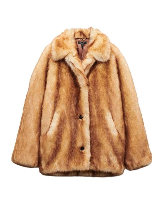 Rag & Bone Brown Faux Fur Jacket