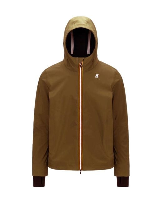 K-Way Brown Long-Sleeved Casual Jacket for men