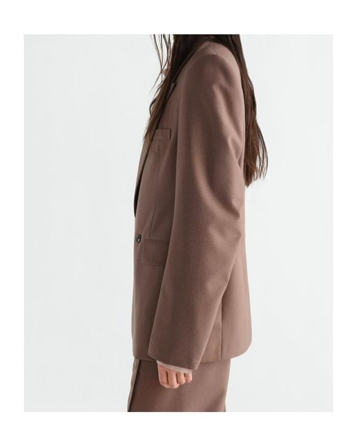 Lemaire Brown Double-Breasted Tailored Jacket