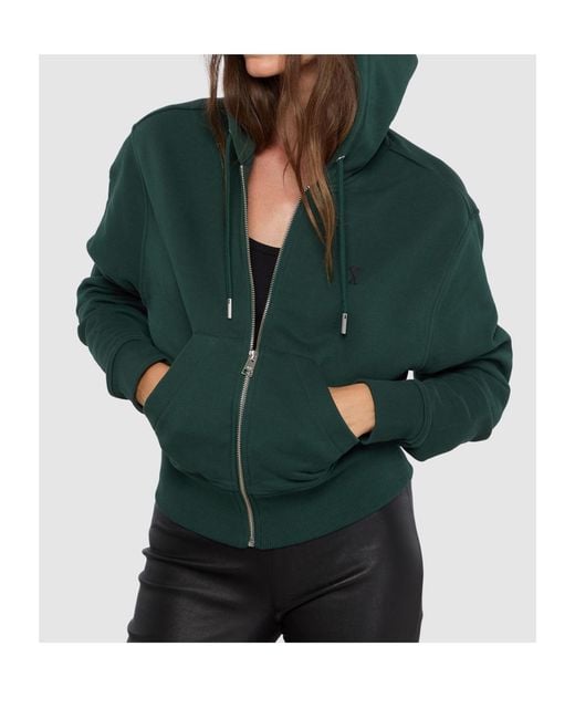 AMI Green Long-Sleeve Hooded Sweatshirt