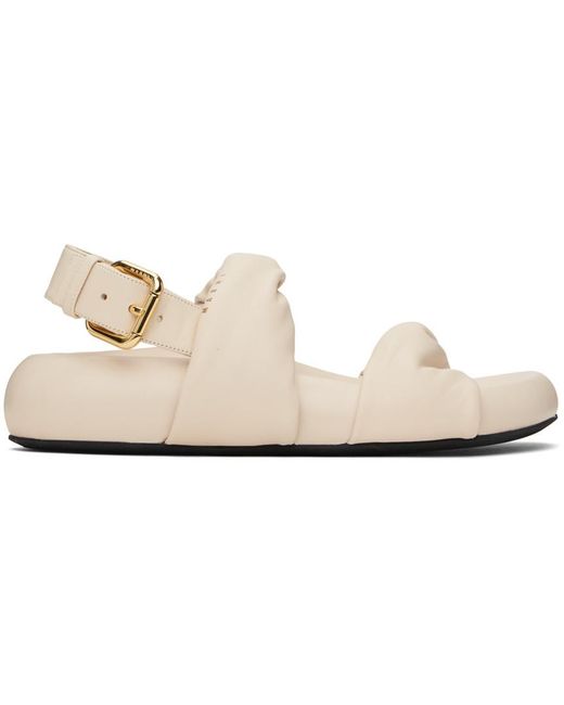 Marni White Bubble Twisted Open-Toe Sandals