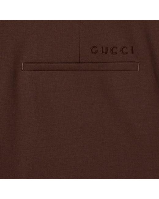 Gucci Brown Straight-Leg Split Trousers