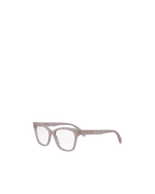 BVLGARI White Bulgari Cat-Eye Frame Glasses