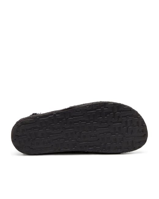 DIESEL Black D-Lukas Frayed Loafers for men