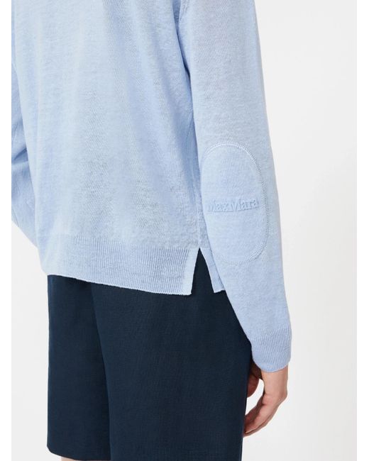 Max Mara Blue Fervore Crewneck Knitted Jumper
