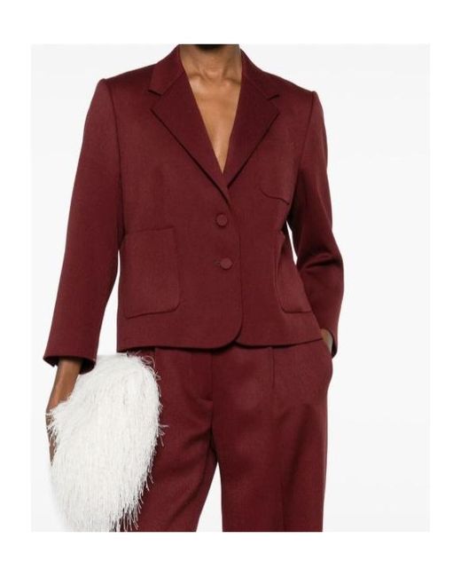 Dries Van Noten Red Long-Sleeved Suit Jacket
