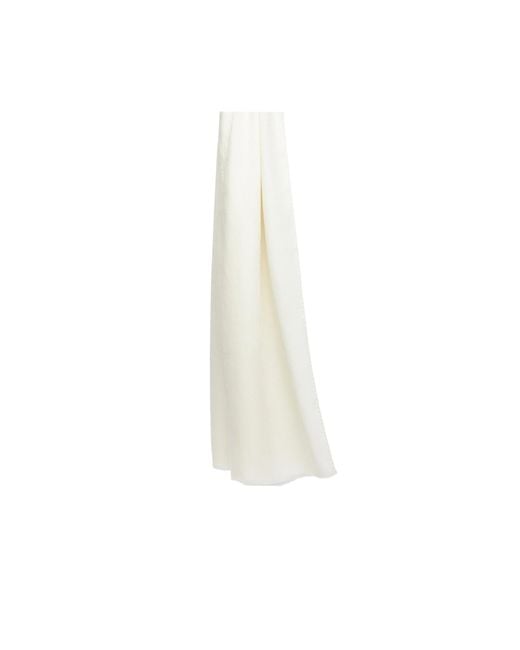 Max Mara White Mxapalmeti Paisley Jacquard Shawl