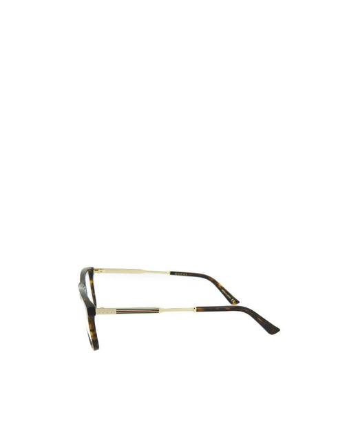Gucci White Rectangle-Frame Glasses for men