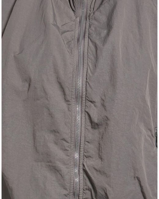 DIESEL Gray Solid Color Sleeveless Hooded Coat