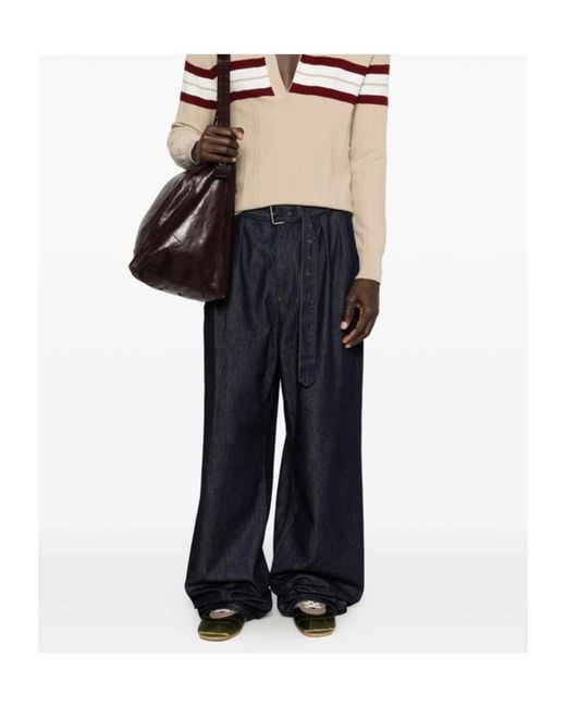 Dries Van Noten Blue Belt Loop Jeans for men