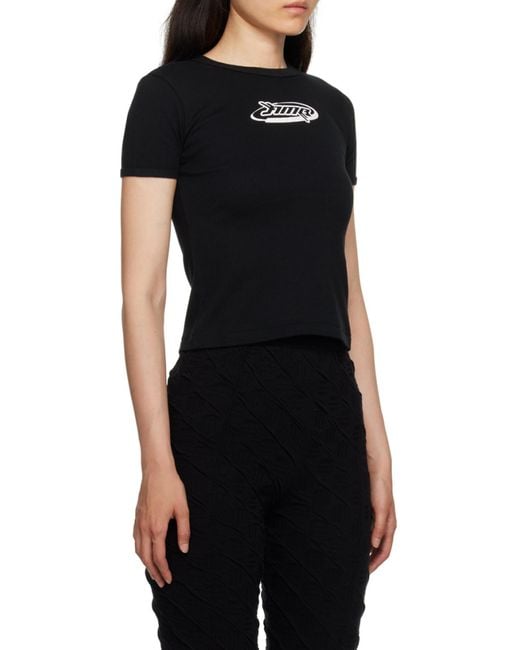 Ambush Black Short-Sleeved Crewneck T-Shirt