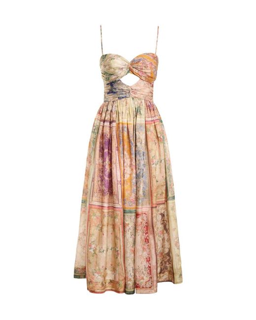 Zimmermann Pink Front Lace Dress