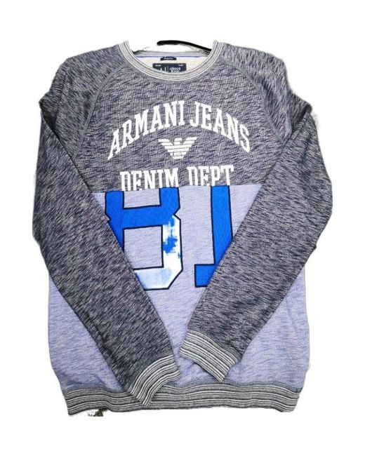Armani Jeans Gray Logo Sweater for men