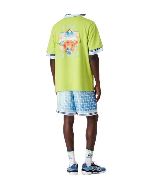 Casablanca Yellow Flower Court Crewneck T-Shirt for men