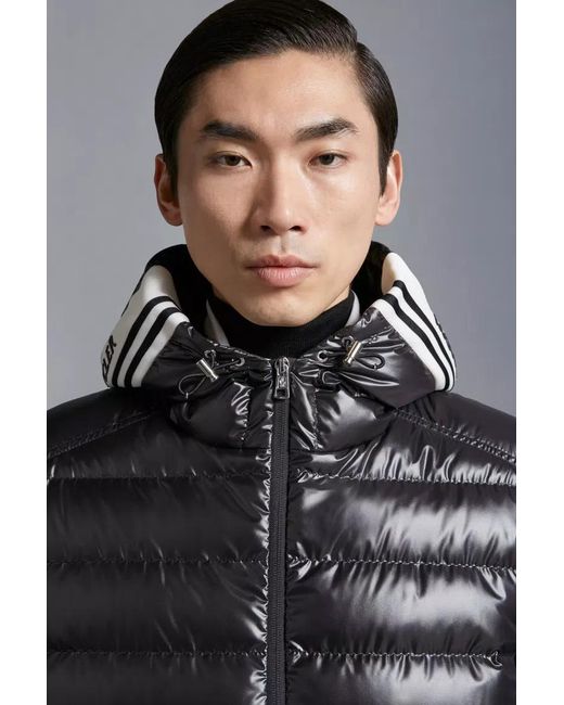 Moncler Black Zip-Up Padded Jacket for men
